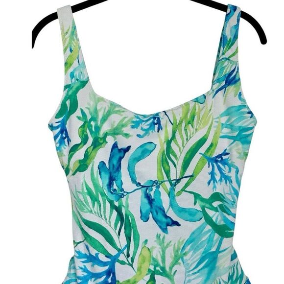 Tommy Bahama Island Cays Sea Fronds Reversible Swimsuit One-Piece Size Large - Picture 4 of 8